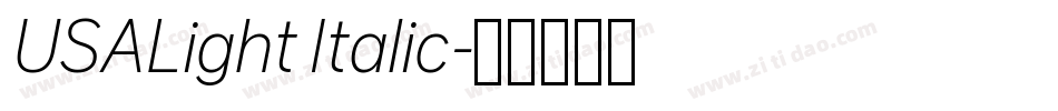 USALight Italic字体转换